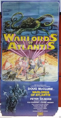 Warlords of Atlantis {Doug McClure} 3sht Org 41"x81" British Movie Poster 1970s