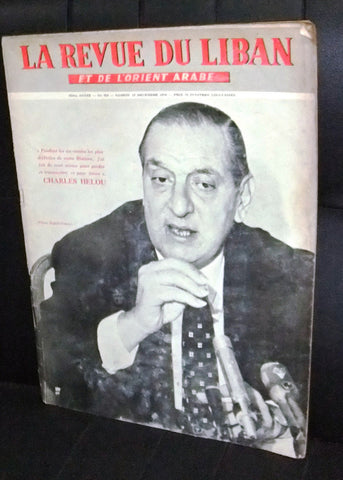 La Revue Du Liban Lebanese President Helou French Oversized #624 Magazine 1970