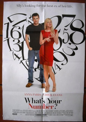 What's Your Number? {Anna Faris} INT. Original. DS 40"x27" Movie Poster 2011