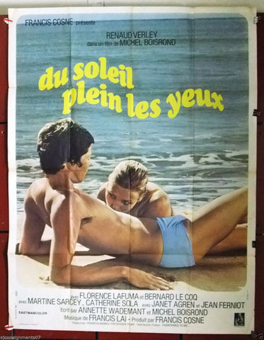 Du soleil plein les yeux {Renaud Verley} 47"x63" French Movie Poster 60s