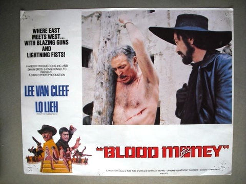 Blood Money Lee Van Cleff, Lo Lieh Movie Style F Lobby Card 70s