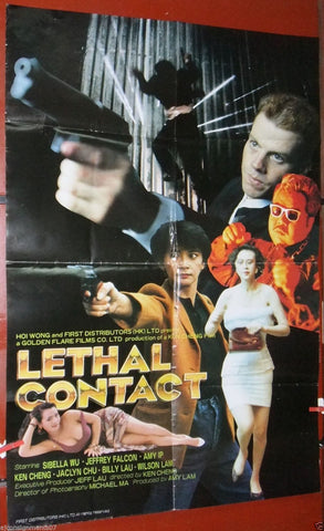 Lethal Contact (Sibelle Hu) Kung Fu Original Hong Kong Movie Poster 90s
