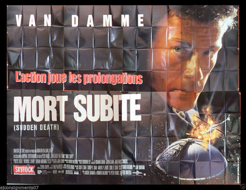 Mort Subite, Sudden Death {JEAN CLAUDE} 400cmx300cm French Movie Billboard 90s
