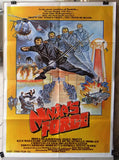 Ninja's Force (Romano Kristoff) Original 39x27" Lebanese Movie Poster 80s