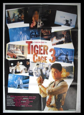 Tiger Cage 3 "Kwok Leung Cheung" Original Lebanese Movie Poster 90s