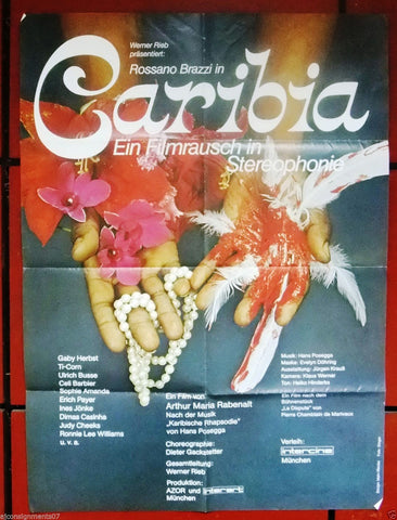 Caribia (Rossano Brazzi) Original German Movie Poster 70s