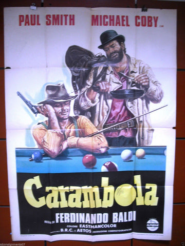 Carambola (Paul L. Smith) Italian 2F Movie Poster 1970s