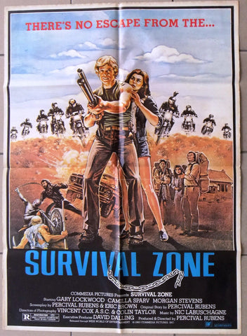 SURVIVAL ZONE (Gary Lockwood) 39x27" Original Lebanese Movie Poster 80s