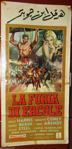 la Furia di Ercole (Brad Harris) Original Italian Film Locandina Poster 60s