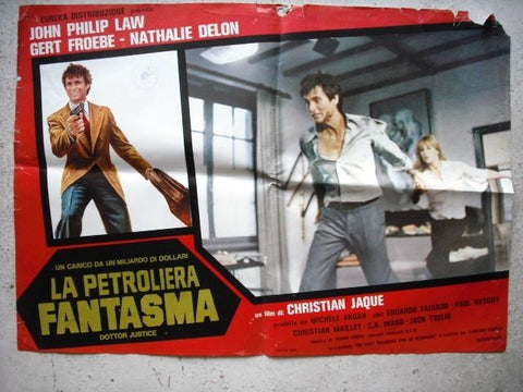 La Petroliera Fantasma Style A Old Italian Movie Lobby Card 70s