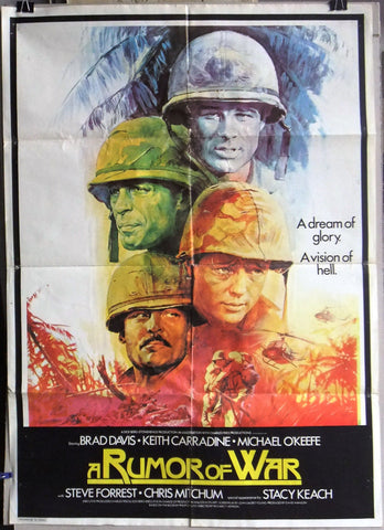 A RUMOR OF WAR (BRAD DAVIS) Original 39"x27" Lebanese Movie Poster 80s