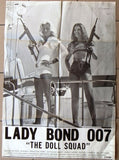 The Doll Squad, Lady Bond 007 Michael Ansara 27x39" Lebanese Movie Poster 70s