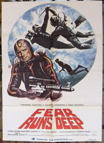 Fear Runs Deep Sfida sul fondo (Astronaut Space 39x27" Lebanese Movie Poster 70s