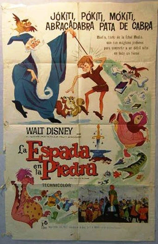 The Sword in the Stone Argentinean Movie Poster 60s
