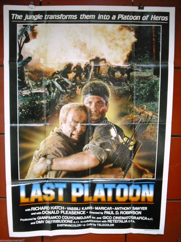 Last Platoon {Richard Hatch} 40"x55" Original French Movie Poster 80s