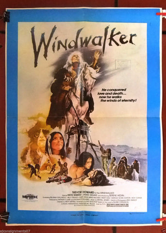 Windwalker {Trevor Howard} 20x27" Original Lebanese Movie Poster 80s