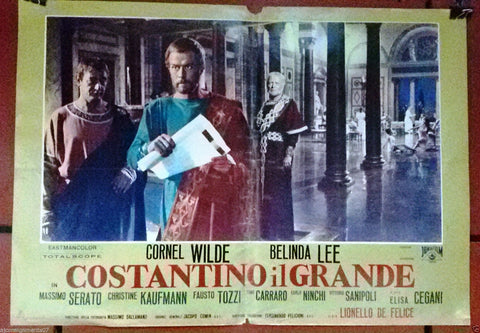 (Set of 5) Costantino il Grande {Lia Angeleri} Italian Movie Lobby Card  60s