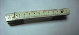 Perkus Antique Folding Wooden Ruler Made Czechoslovakia White One Meter Not Used