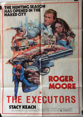 The Executors Roger Moore Original 39x27" Lebanese Movie Poster 70s