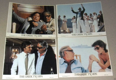 {Set of 4} the Greek Tycoon {Anthony Quinn} Org. 8x10" U.S Lobby Cards 70s