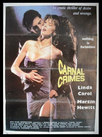 Carnal Crimes Lebanese "Martin Hewitt" Movie Poster 90s