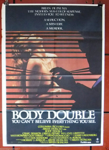 Body Double {Craig Wasson} 40x27" Original Lebanese Movie Poster 80s