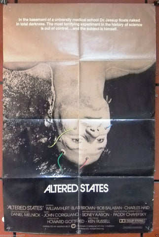 Altered States {William Hurt} 27"x41" Original Movie Poster 80s