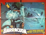 (Set of 8) Barracuda {WAYNE CRAWFORD} Org Italian Movie Lobby Card 70s