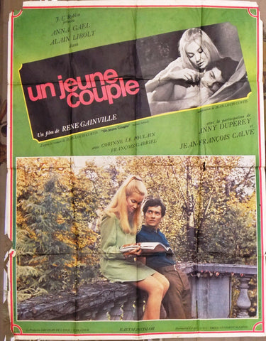 UN JEUNE COUPLE anny duperey 120x160 cm French Movie Poster 60s
