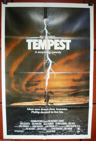 TEMPEST John Cassevetes 27x41" Original Movie Poster 80s
