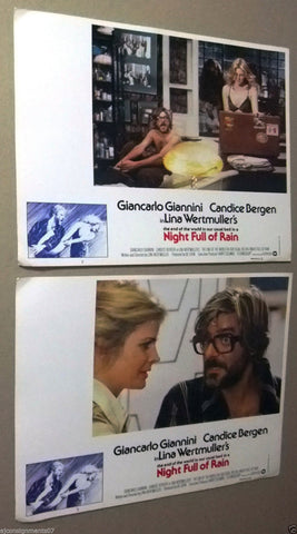 {Set of 8} NIGHT FULL OF RAIN Candice Bergen 11x14 Org. U.S Lobby Cards 70s