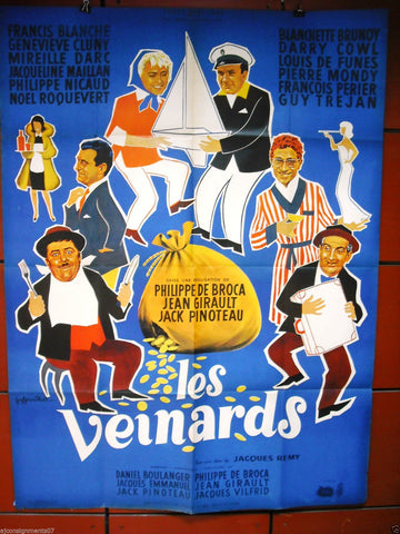 Les Veinards {Francis Blanche} 47"x63" French Original Movie Poster 60s