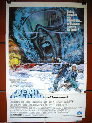 BEAR ISLAND {VANESSA REDGRAVE} 41"x27" Original Movie Poster 1970s