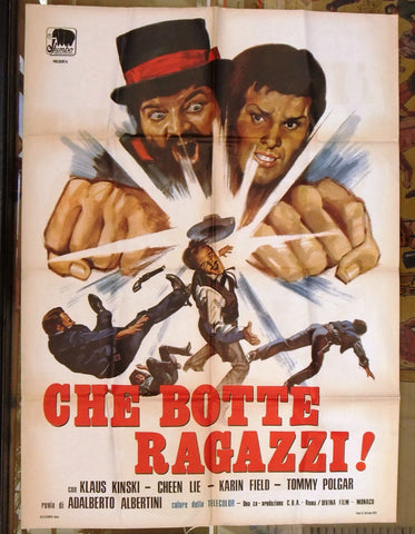 CHE BOTTE RAGAZZI KLAUS KINSKY Italian movie Poster (2F) 70s