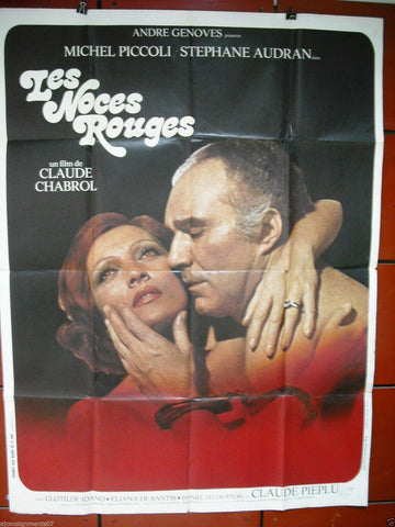 LES NOCES ROUGES {Stéphane AUDRAN} 47"x63" French Movie Poster 1970s