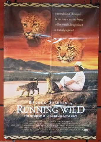 Running Wild { Brooke Shields} Original 40"x27"  Movie Lebanese Poster 90s