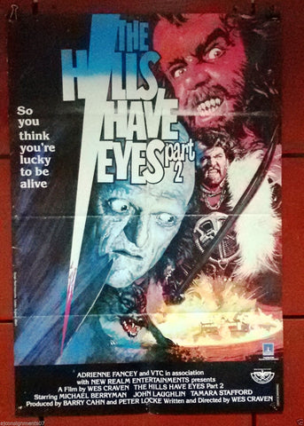 The Hills Have Eyes Part II 39x27" Original Lebanese Movie Poster 80s