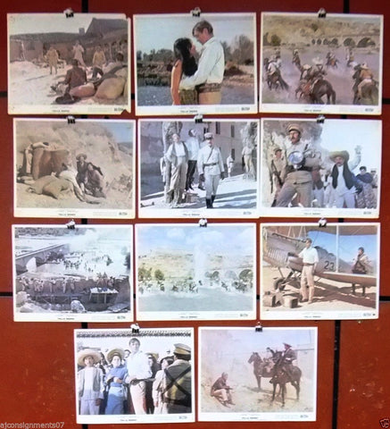 (Set of 11) VILLA RIDES {YUL BRYNNER} 10x8" Original Film Lobby Cards 1960s