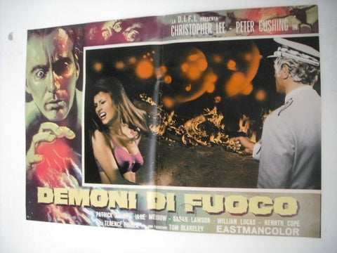 Demoni di Fuoco Italian Movie Lobby Card Fotobusta Style I 60s