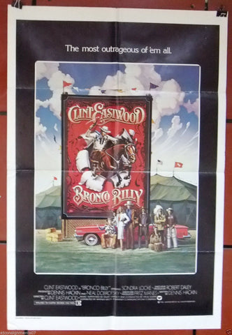 BRONCO BILLY {CLINT EASTWOOD} 27"x41" Original Movie Poster 80s