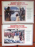 {Set of 8} Shogun {Toshirô Mifune} Org. Italian Lobby Card 80s