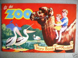 At The ZOO Vintage Story Book with Models / cutout New