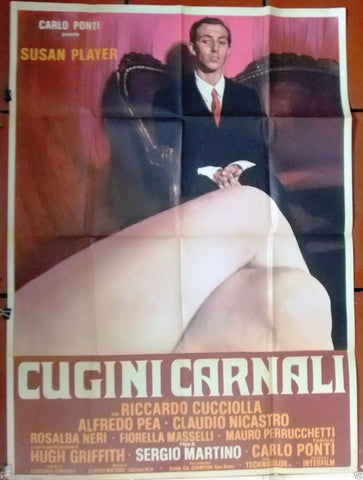 Cugini Carnali (Susan Player) Italian 2F Original Movie Poster 70s