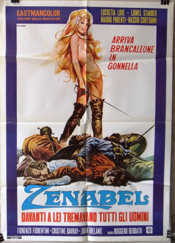 Zenabel {RUGGERO DEODATO} Original 39x27" Lebanese Movie Poster 60s