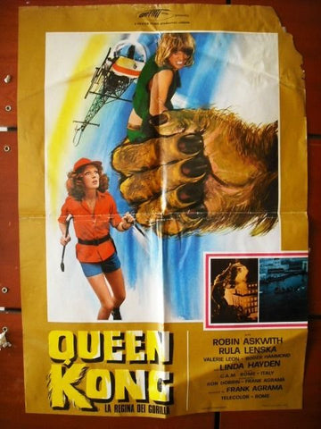 Queen Kong (Robin Askwith) Italian Vintage B Movie Lobby Card 1970s
