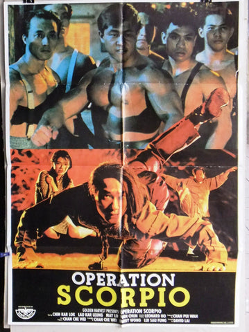 Operation Scorpio - Kung Fu  Kar Lok Chin ORG Movie 39''x27" Lebanese Poster 90s