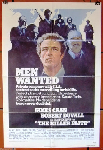 The Killer Elite {James Caan} Original 41x27" US Movie Poster 70s