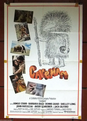 Caveman {Ringo Starr} 27"x41" International Style Original Movie Poster 80s