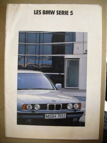 Les BMW Serie 5 Automobile Car Brochure French Catalog  1991