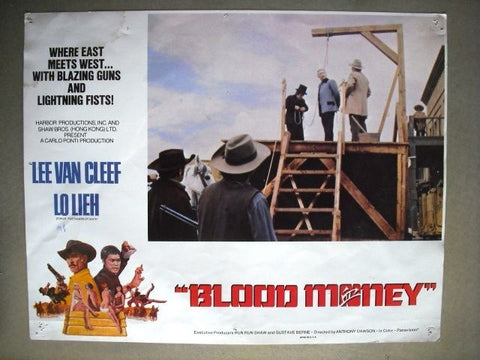 Blood Money Lee Van Cleff, Lo Lieh Movie Style B Lobby Card 70s